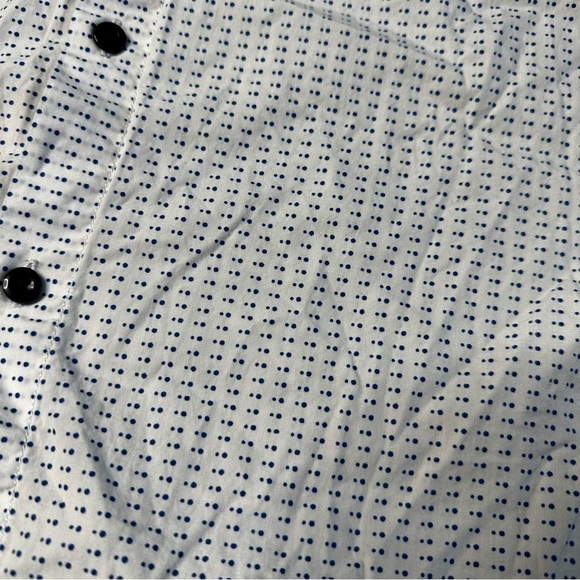 A Frame Printed Button Down Short Sleeve Shirt - Picture 4 of 4